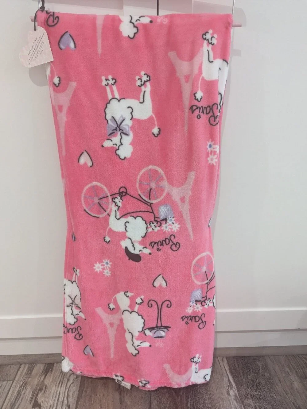 Betsey Johnson Plush Throw Poodle